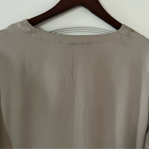 Alfani Rich Champagne Button Down Elegant Blouse with Tie Women’s 2X - Picture 2 of 15